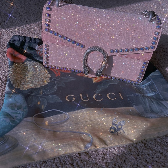 Sold* Gucci Dionysus Swarovski Suede Bag (medium) - Picture 1 of 4